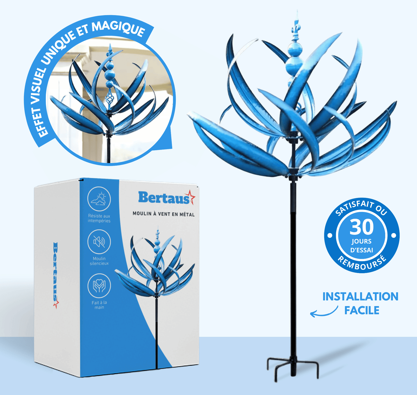 Moulin à vent en métal