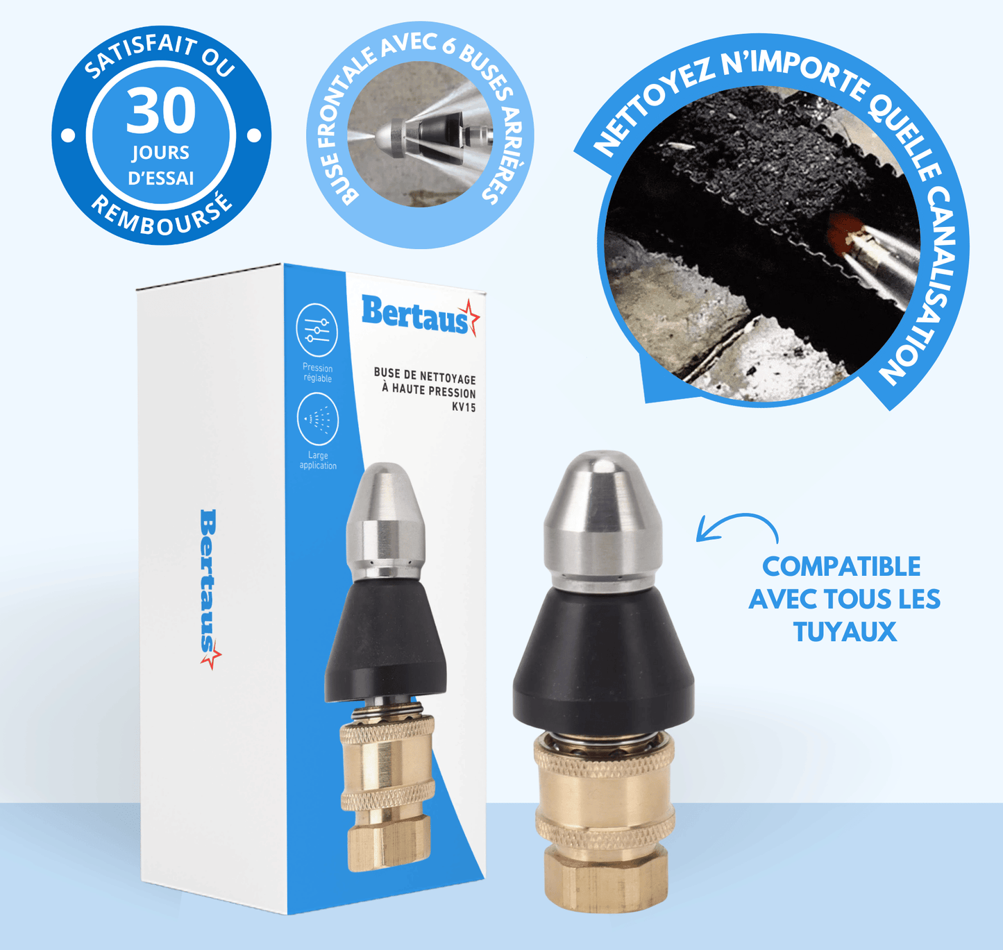 Buse de nettoyage à haute pression KV15