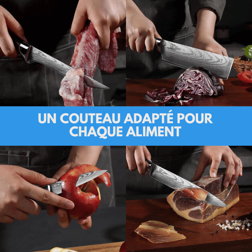Ensemble de couteaux premium asiatiques