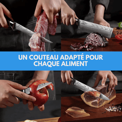 Ensemble de couteaux premium asiatiques
