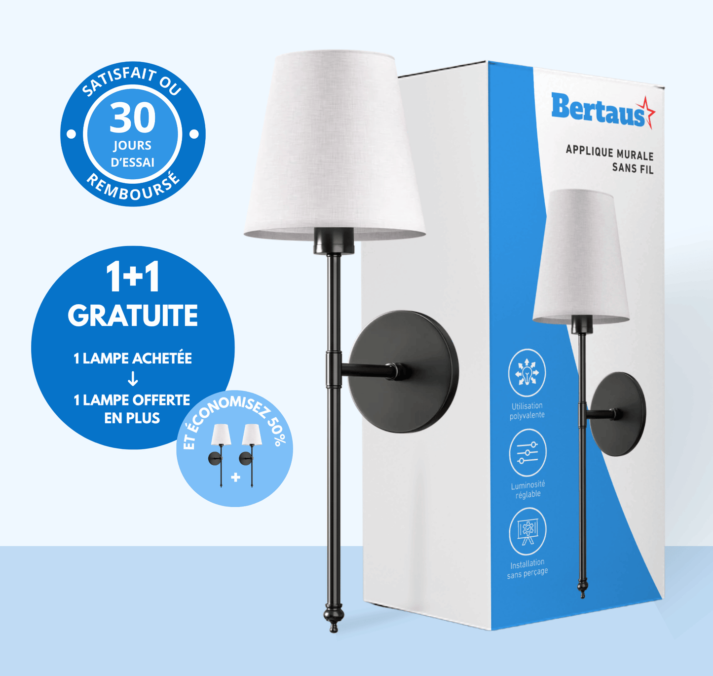 Applique murale sans fil