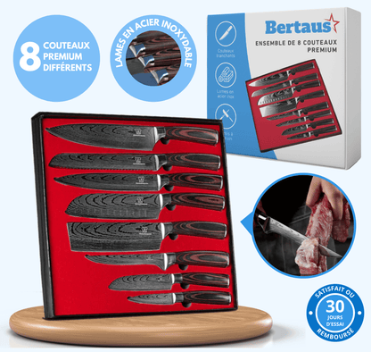 Ensemble de couteaux premium asiatiques