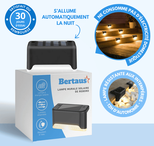 Lampe murale solaire de rebord