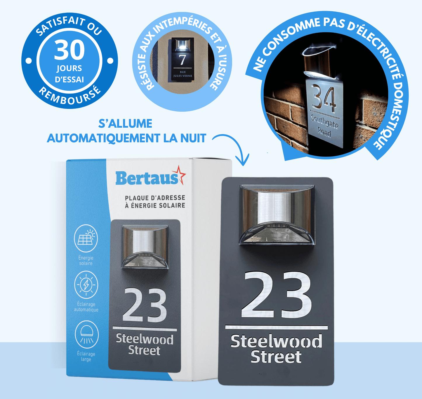 Plaque d'adresse personnalisée