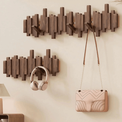Porte-manteau mural en bois