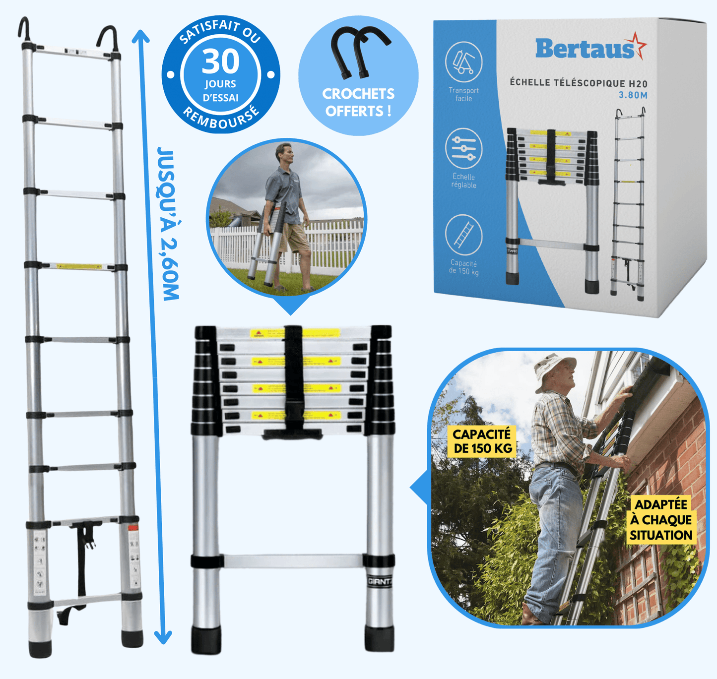 Échelle télescopique H20