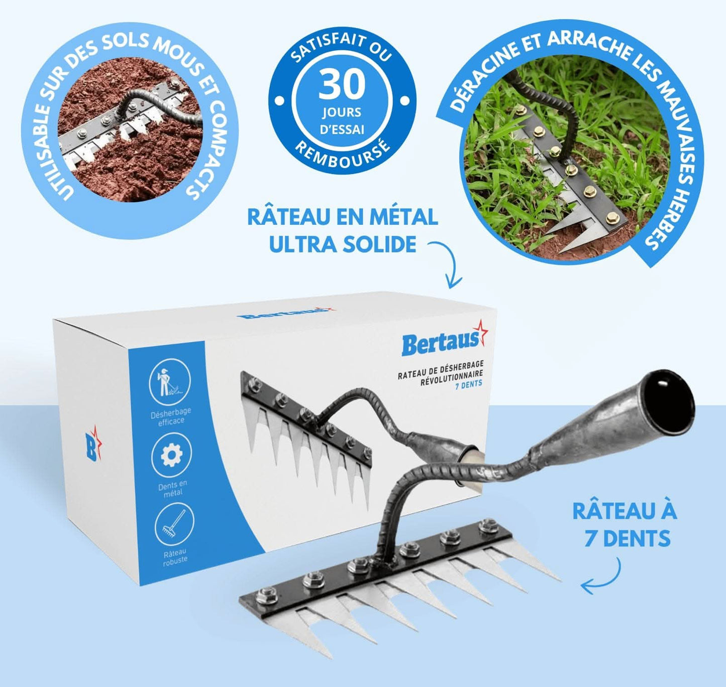 Râteau de désherbage révolutionnaire