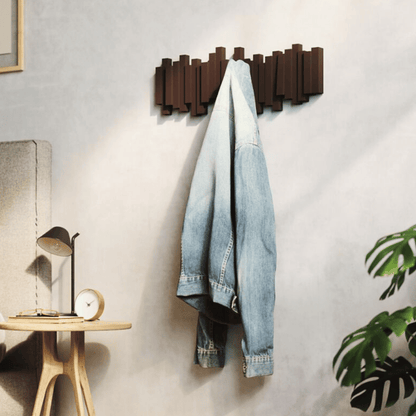 Porte-manteau mural en bois