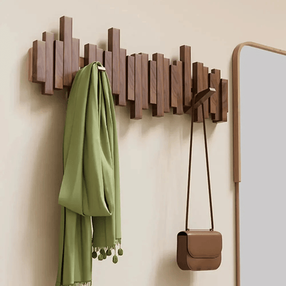 Porte-manteau mural en bois