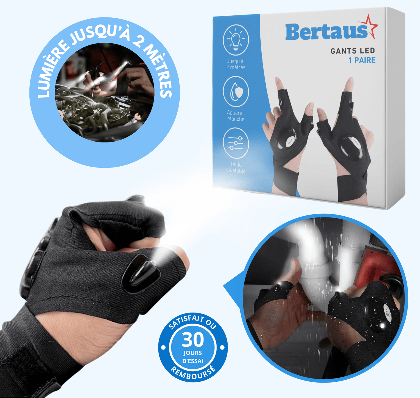 Gants LED Bertaus