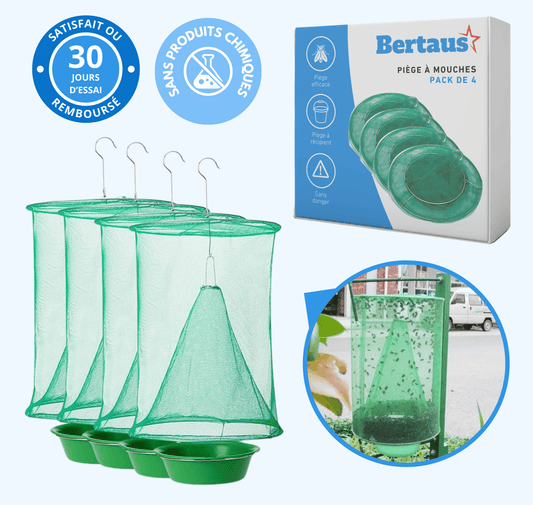 Piège à Mouches Réutilisable - Pack de 4