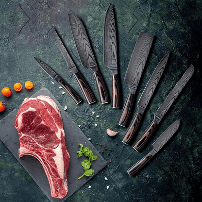 Ensemble de couteaux premium asiatiques