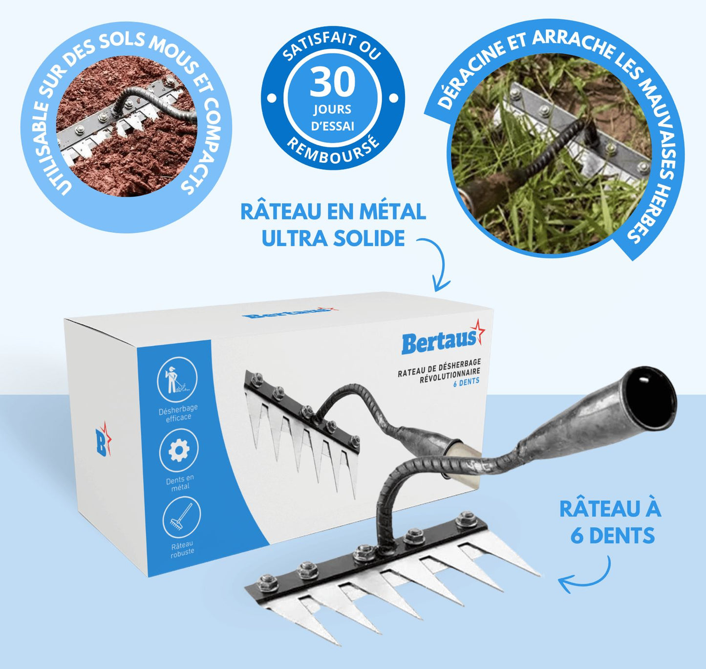 Râteau de désherbage révolutionnaire