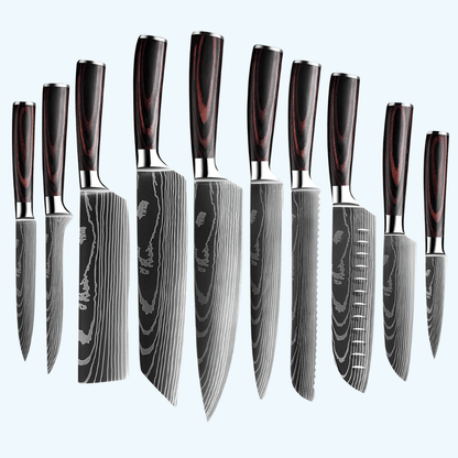 Ensemble de couteaux premium asiatiques