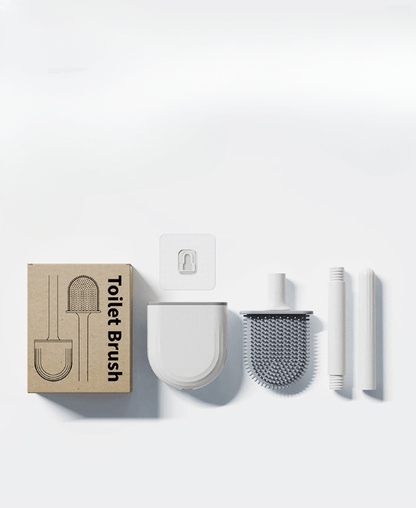 Brosse WC en Silicone avec Manche Longue & Patch Mural