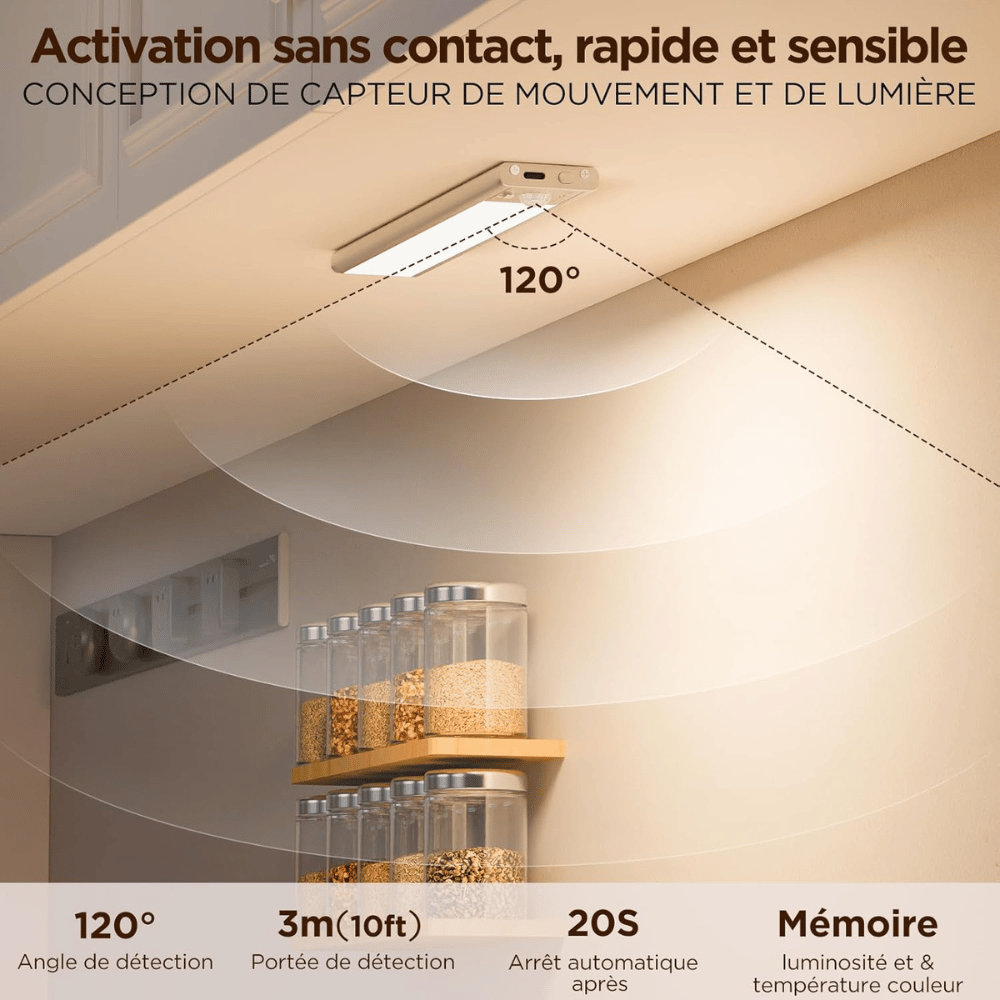 Réglette LED à détecteur de mouvement