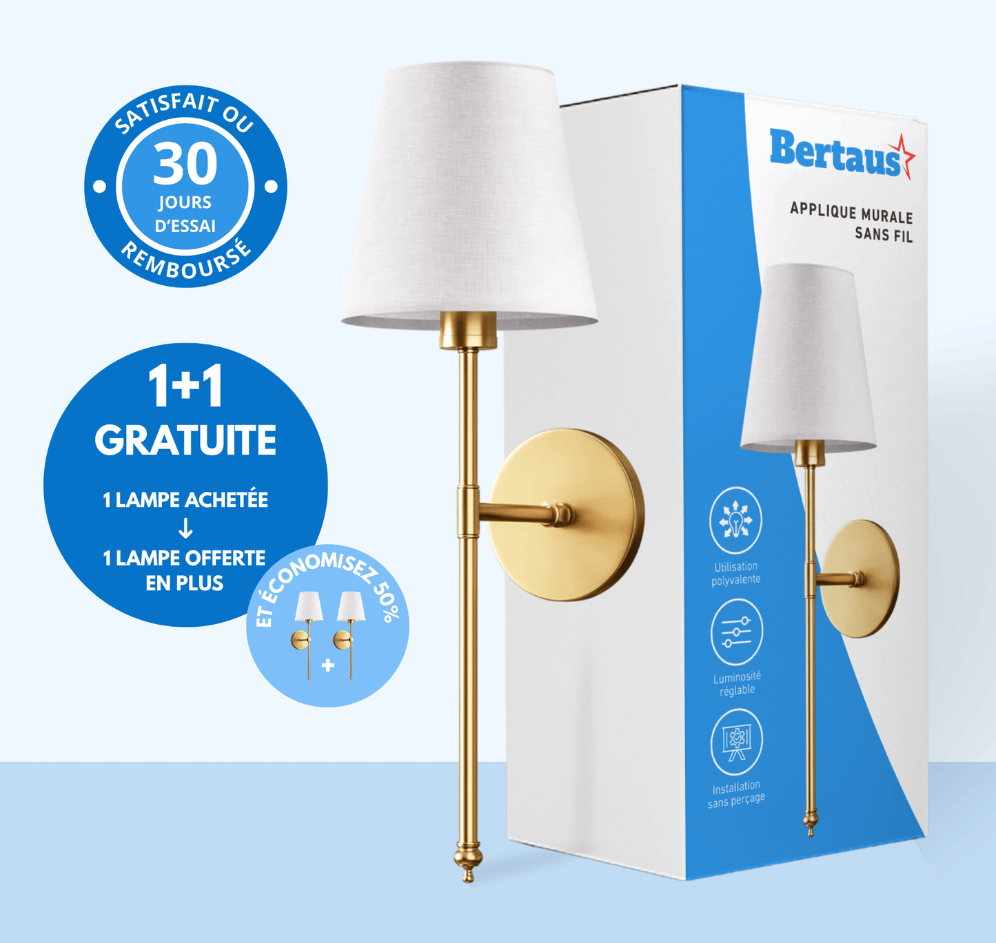 Applique murale sans fil