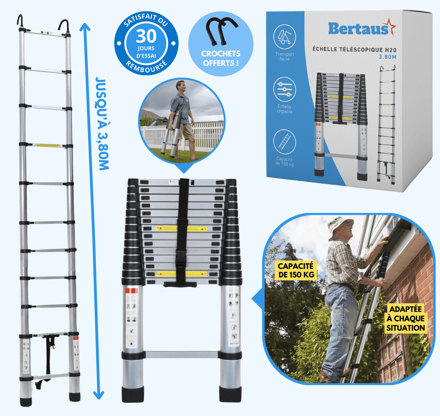 Échelle télescopique H20