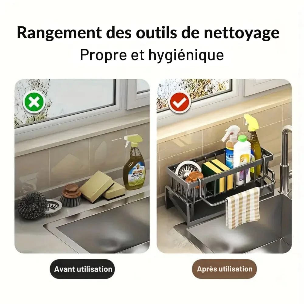 Organisateur d'Évier en Acier Inoxydable