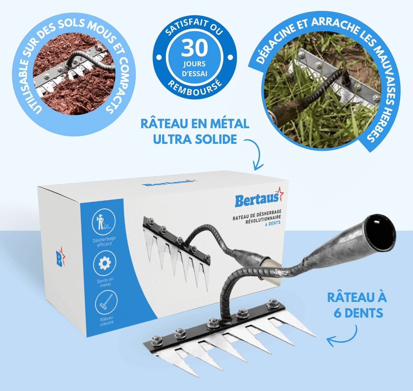 Râteau de désherbage révolutionnaire