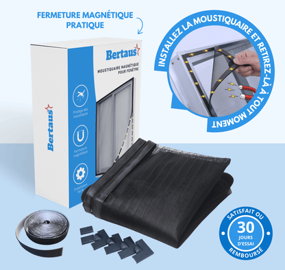 Moustiquaire magnétique pour fenêtre